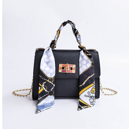 ladies shoulder bag silk scarf portable