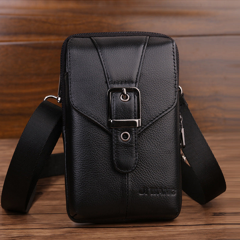 mobile phone bag waist bag cowhide backpack small bag