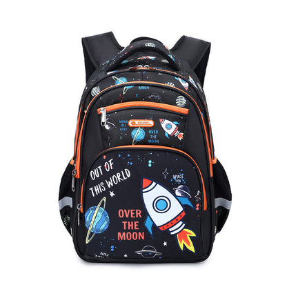 primary school boys large capacity childrens backpack space schoolbag