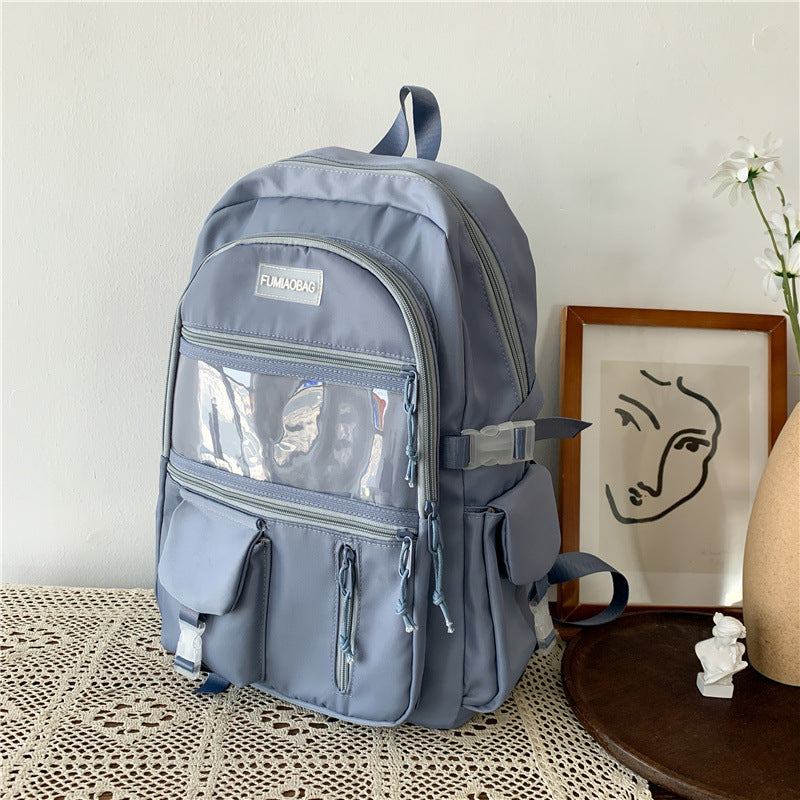 large capacity student backpack simple travel backpack college student school bag