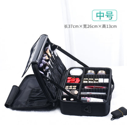 factory direct sales wholesale waterproof oxford cloth professional super large capacity cosmetic bag tattoo portable partition toolbox