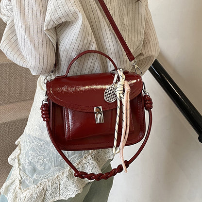 casual small square shoulder bag retro portable messenger handbags for women