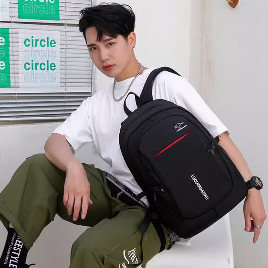 large capacity high student schoolbag travel mens backpack