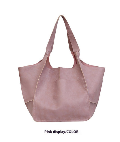 Women's Fashionable Simple Soft Leather Large Capacity Handbag