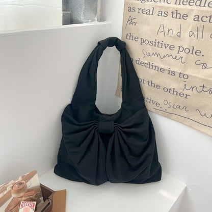 large-capacity-bow-shoulder-underarm-tote-bag-washed-denim-canvas-bag