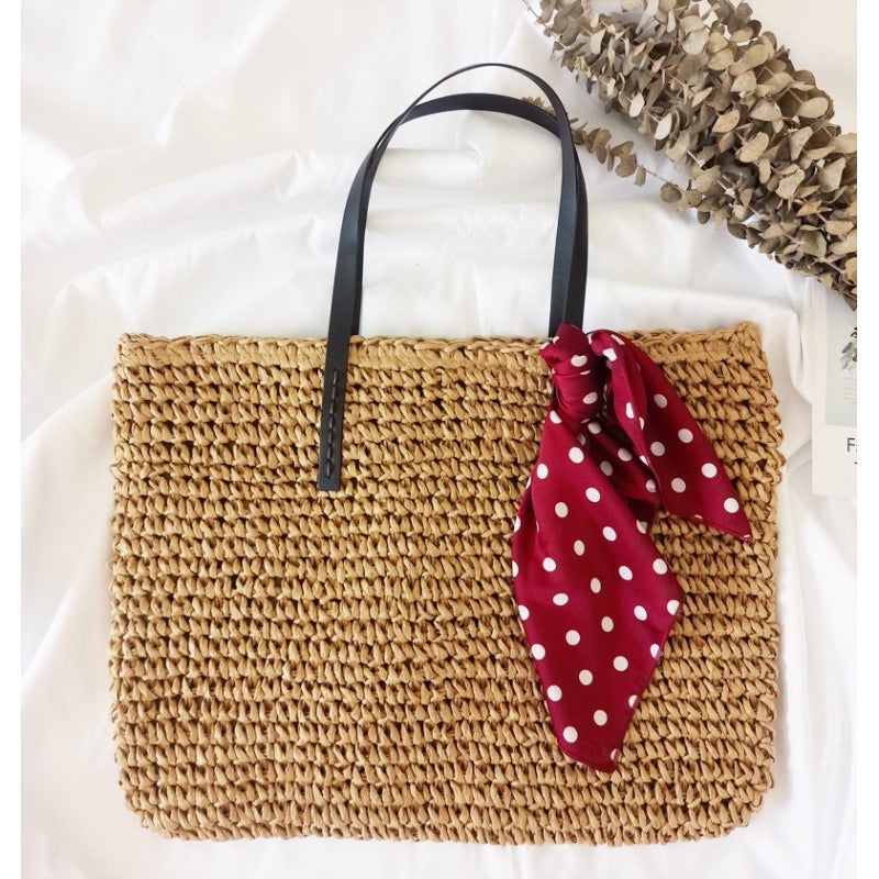 new seaside holiday woven bag portable