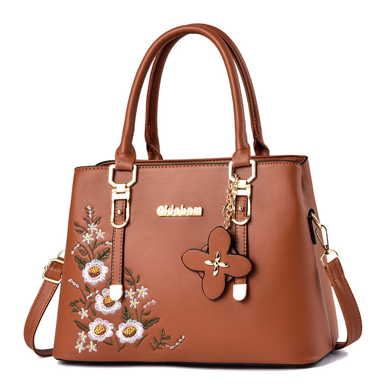 Embroidered Lady's Mother Bag Large Capacity One-shoulder Messenger Bag