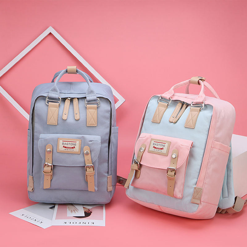 womens korean style canvas schoolbag