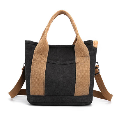 trendy all match simple fashion korean style large capacity commute leisure canvas bag