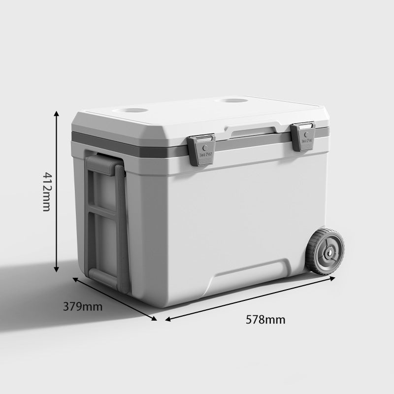 45 liter outdoor trolley insulation box car camping pulley