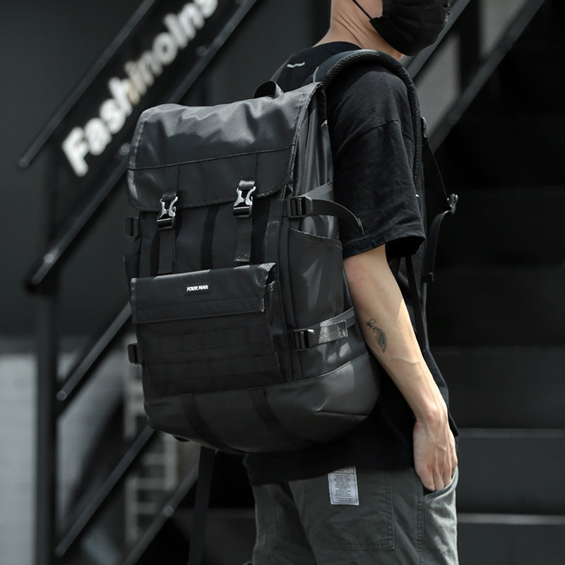 fashion personality trend casual backpack for men