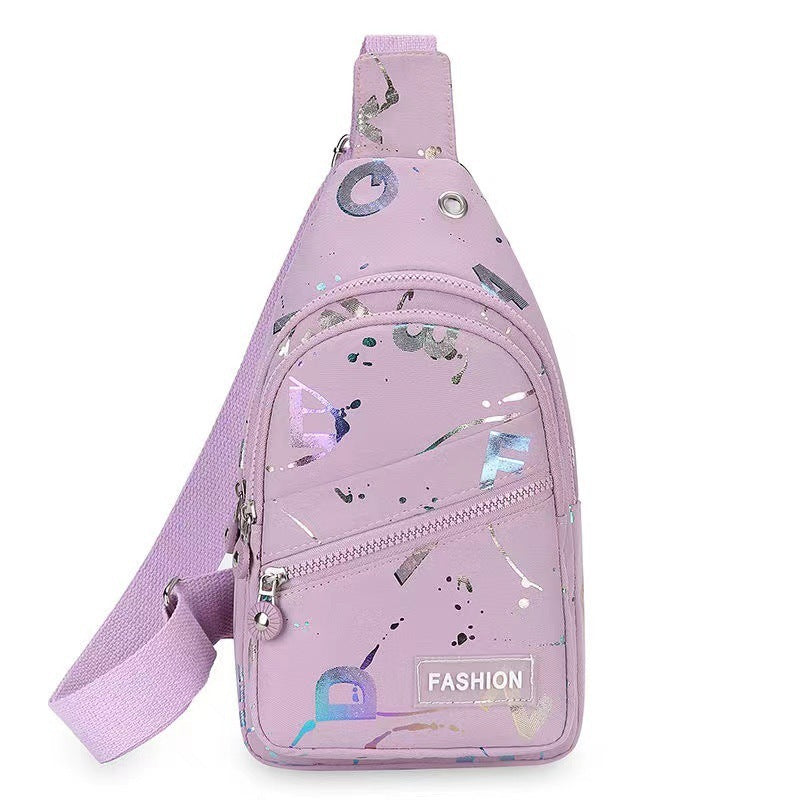 womens one shoulder crossbody backpack oxford cloth chest bag