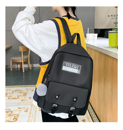 fashion all match middle school student backpack set