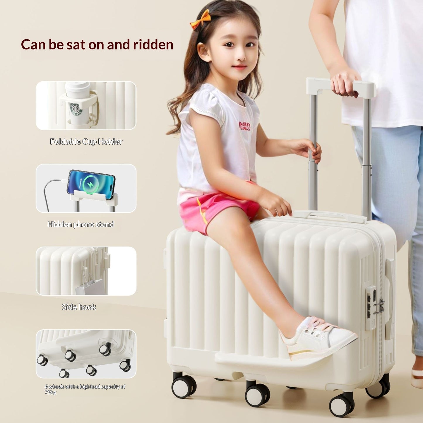 Small Ride-on Kids Suitcase For Boys And Girls