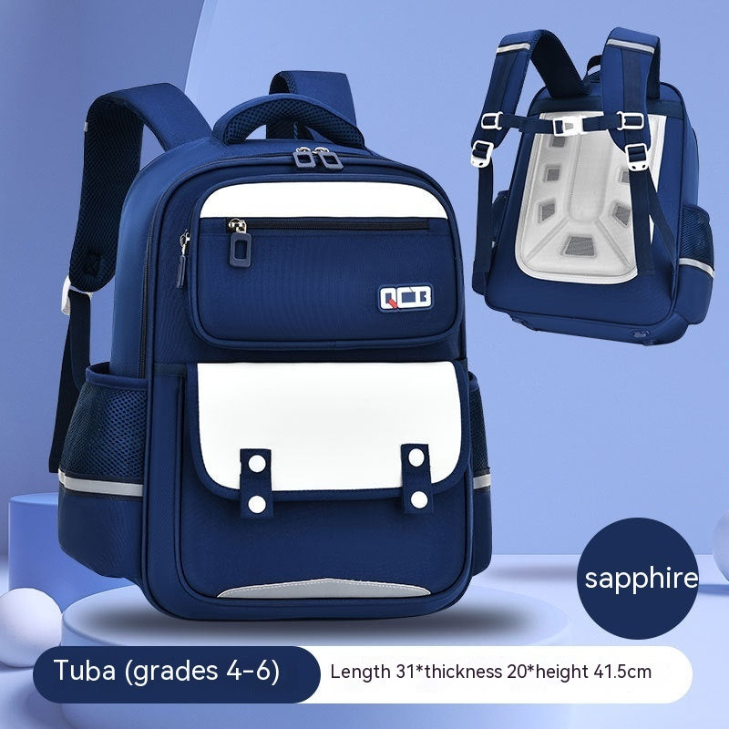 primary school student schoolbag lightweight spine protective burden reduction large capacity