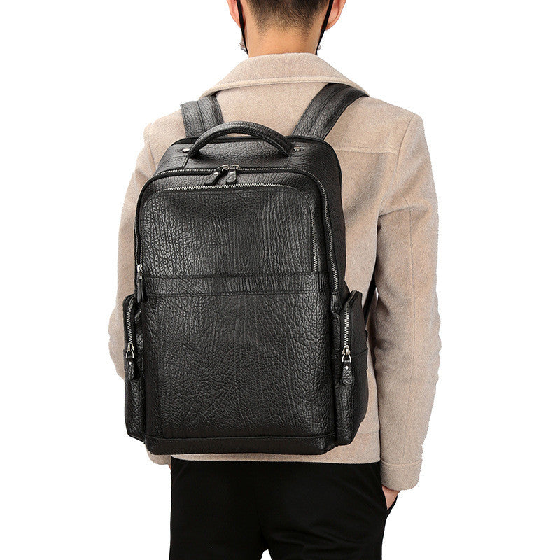 mens first layer cowhide 156 inch computer backpack