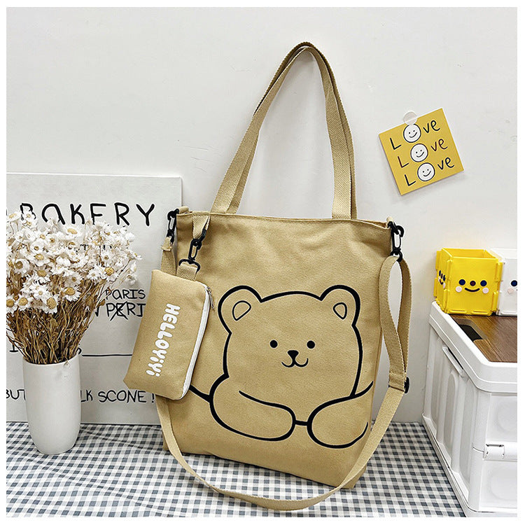 womens fashion bear printed crossbody bag