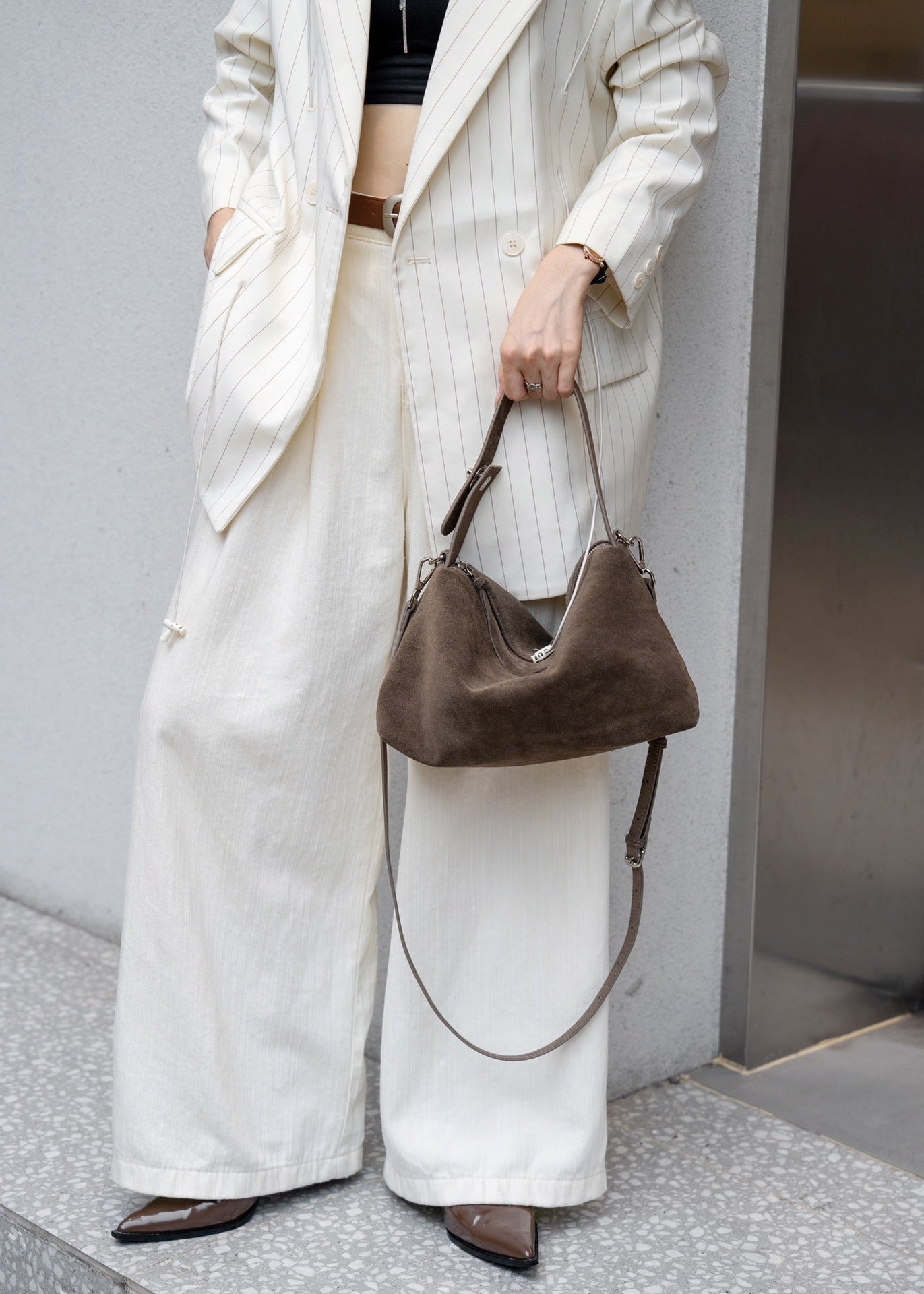 korean fashion simple large capacity crossbody bag