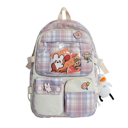 girl high school student junior school backpack