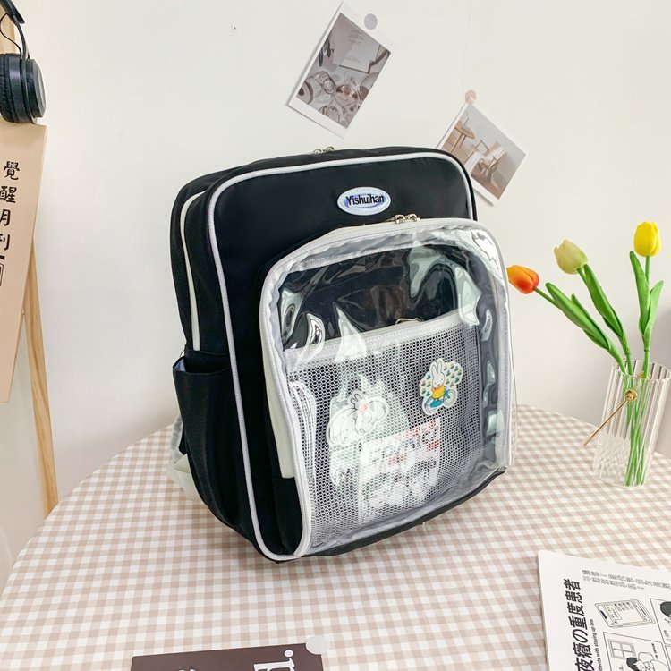 student pain bag korean version of the school style funny personality transparent schoolbag