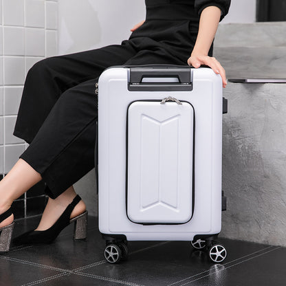 front and rear opening universal wheel trolley case