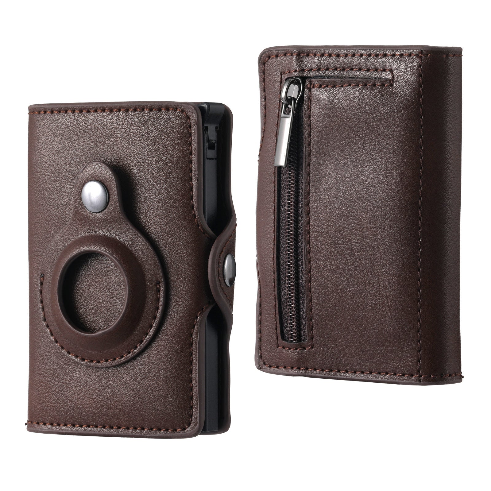 mens wallet tracker card clamp metal card holder