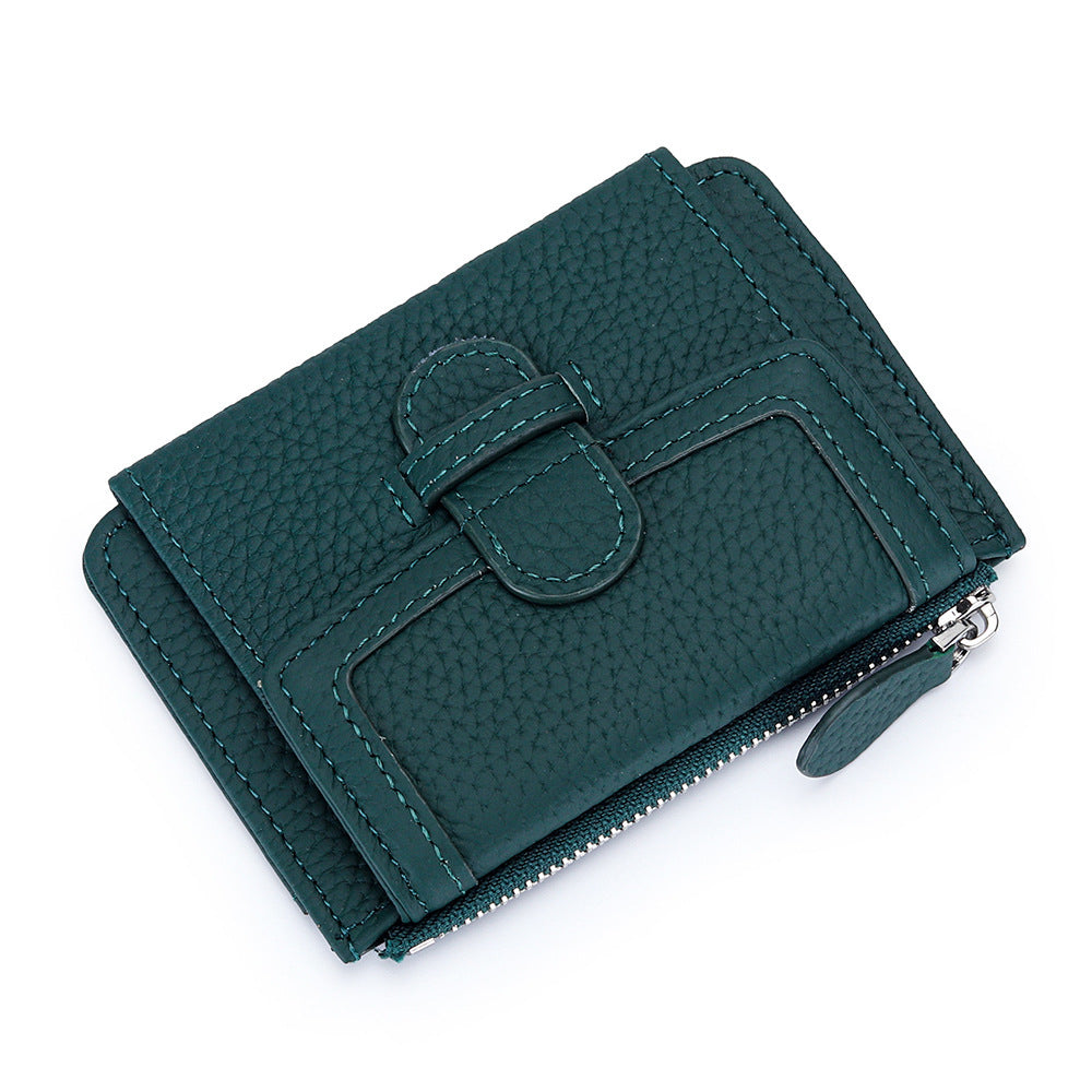 fashion ultra thin multifunctional leather multiple card slots wallet