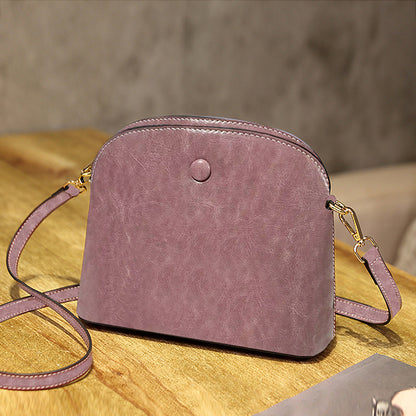 niche female leather one shoulder crossbody bag