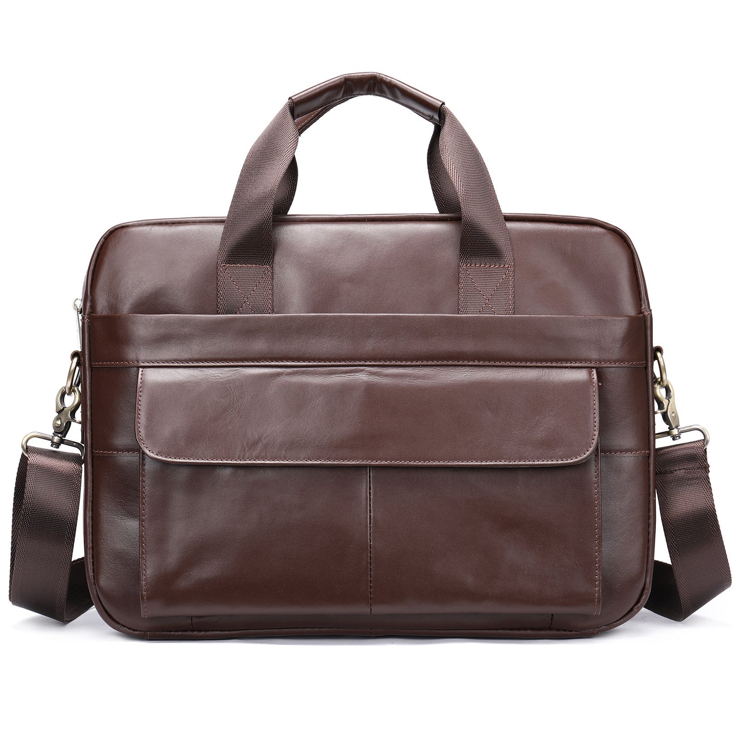 fashion top layer cowhide briefcase computer bag male