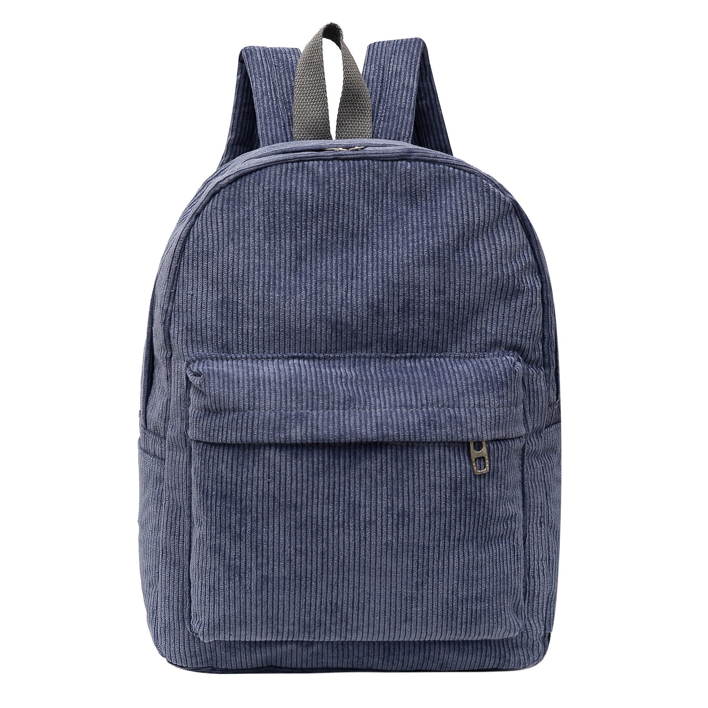 large capacity multi purpose college style new corduroy front pocket unisex backpack