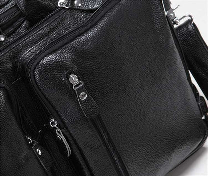 multi functional leather mens handbag