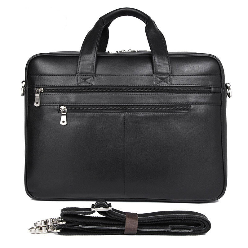 leather handbag briefcase napa leather comfortable texture mens real leather bag