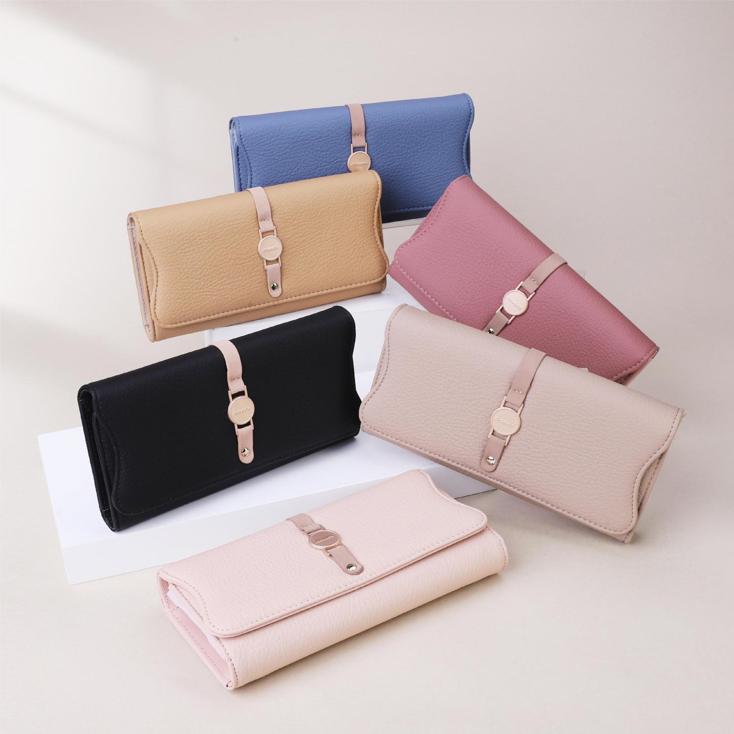 womens leather purse long and simple fashion