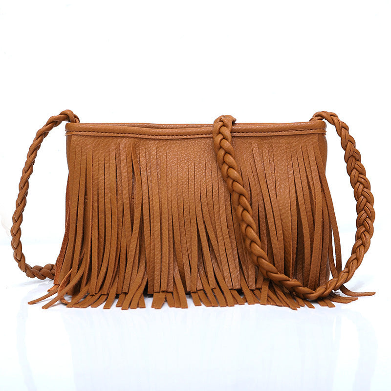 hand woven tassel bag shoulder crossbody bag