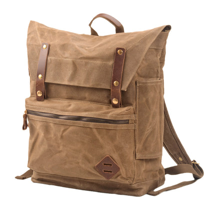 large capacity waterproof canvas backpack