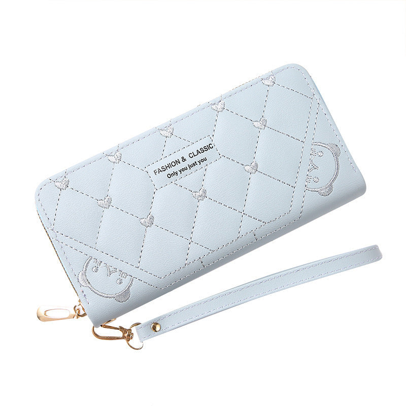 womens wallet long fashion single zipper