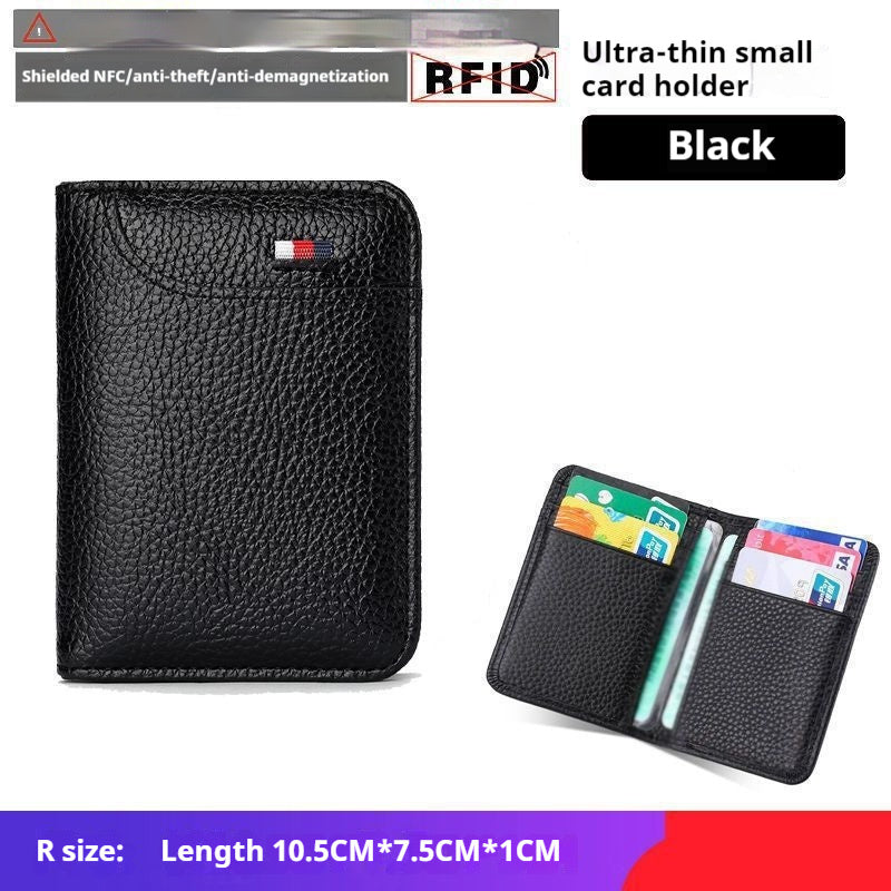 mens business leather case bank card holder