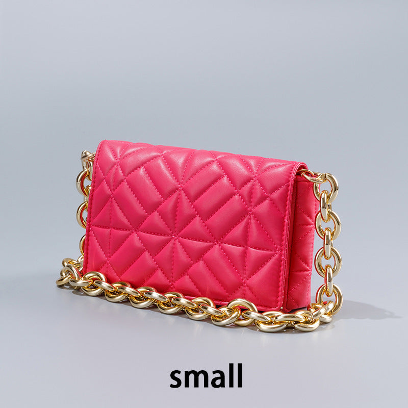 lingge small bag trendy one shoulder crossbody quilted