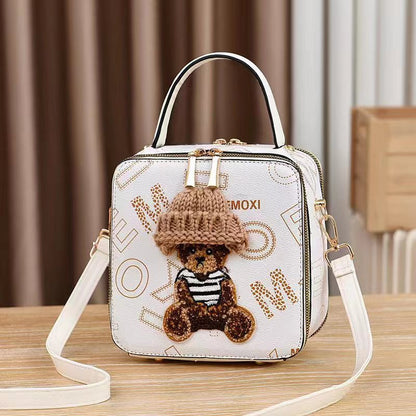 fashion portable bear box bag shoulder