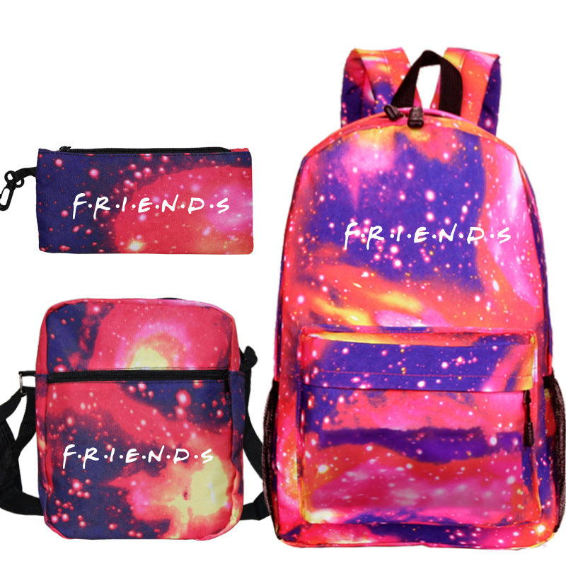 student shoulder bag pencil case three piece set