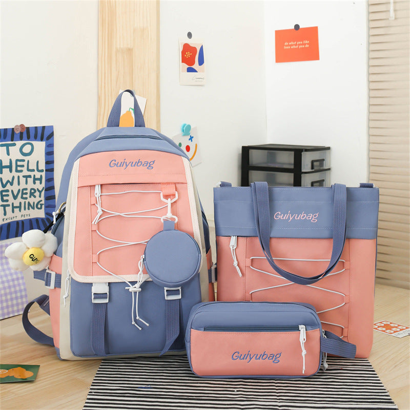 3 piece school bag student backpack