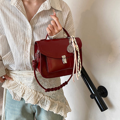 casual small square shoulder bag retro portable messenger handbags for women