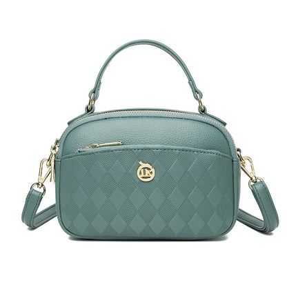 womens handbag multi layer large capacity soft leather embossed shoulder messenger bag womens bag fashion