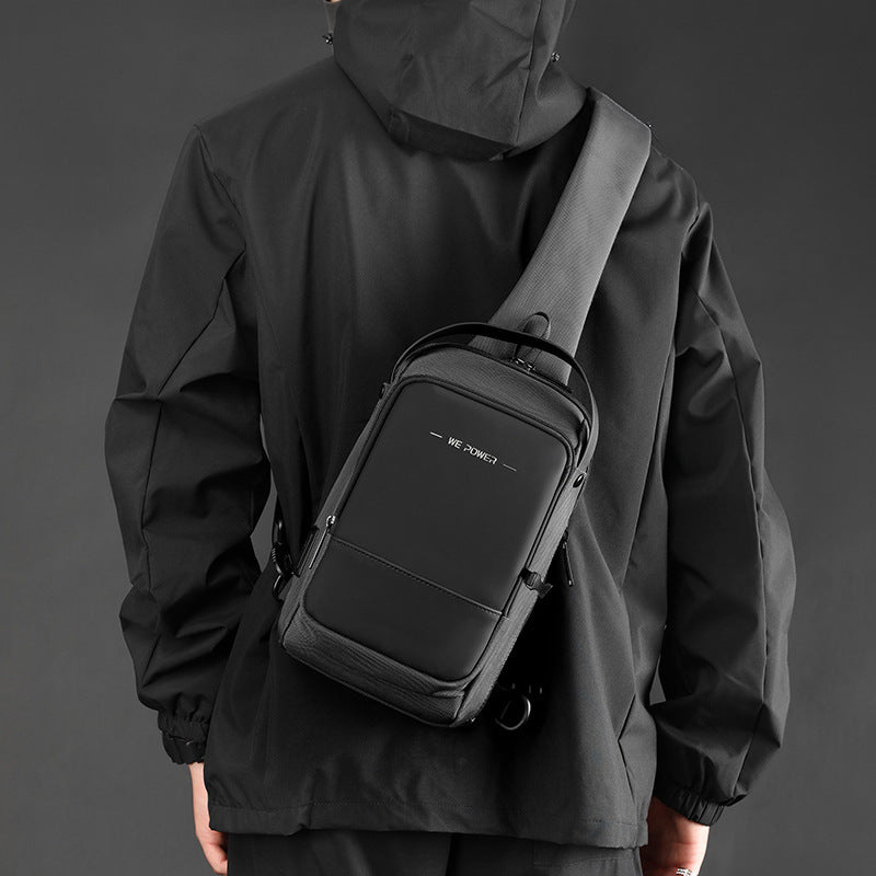 new functional mens chest bag outdoor waterproof cross shoulder bag