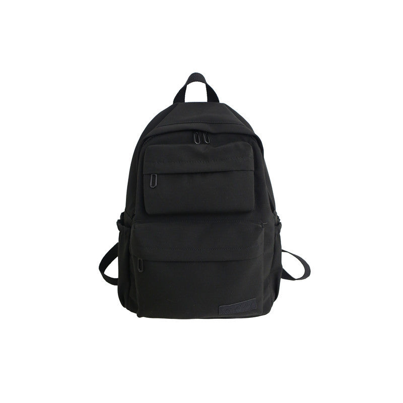 backpack student schoolbag female korean version large capacity travel leisure solid color multi layer backpack