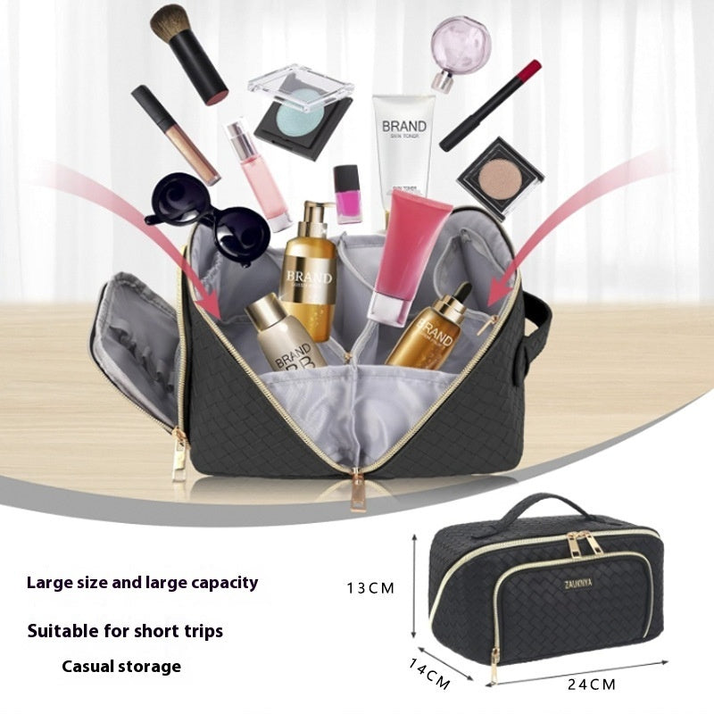 large capacity cosmetic bag portable waterproof makeup storage case women multifunction bathroom toiletries organizer pouch item