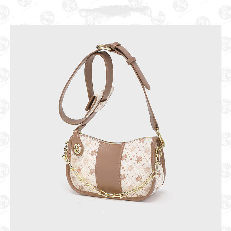 one shoulder messenger bag with underarm print