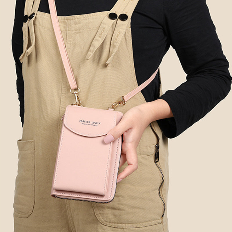 mobile phone crossbody bags clutch large capacity long wallet shoulder bag women
