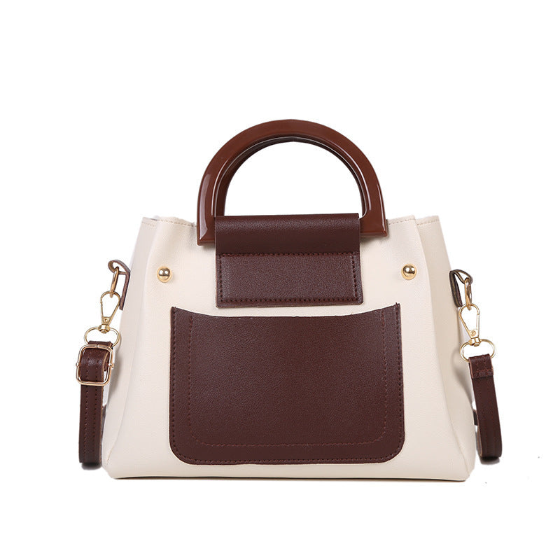 fashion high quality contrast colored handbag