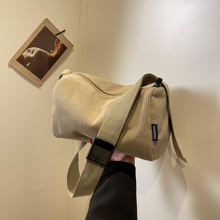 fashionable solid color simple womens shoulder crossbody bag